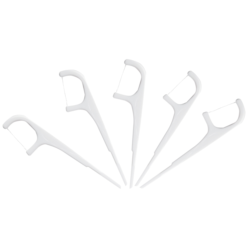 Hình ảnh Tăm chỉ kẽ răng Jomi Disposable Flosser làm sạch mảng bám, vụn thức ăn trong kẽ răng (80 cây)
