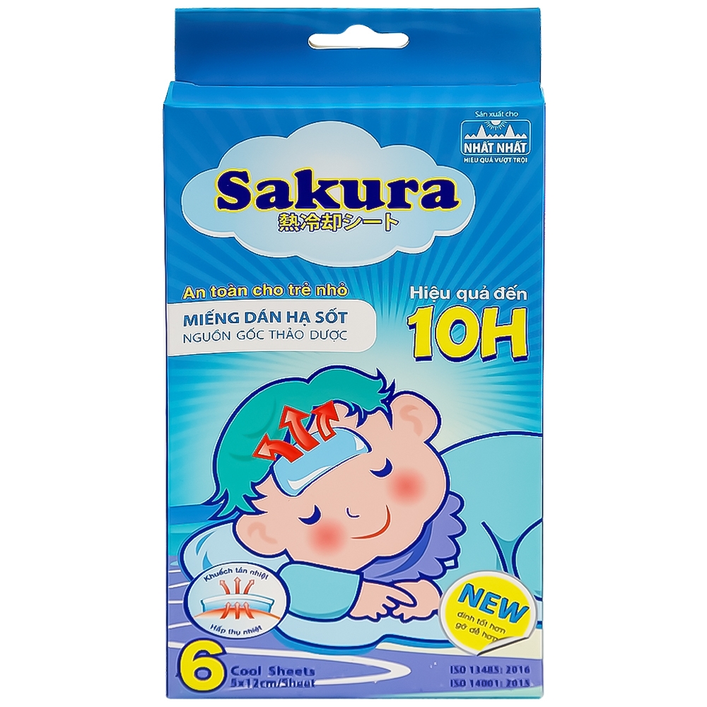 Hình ảnh Miếng dán hạ sốt Sakura Tanaphar hạ nhiệt, hạ sốt, giảm đau (3 gói)