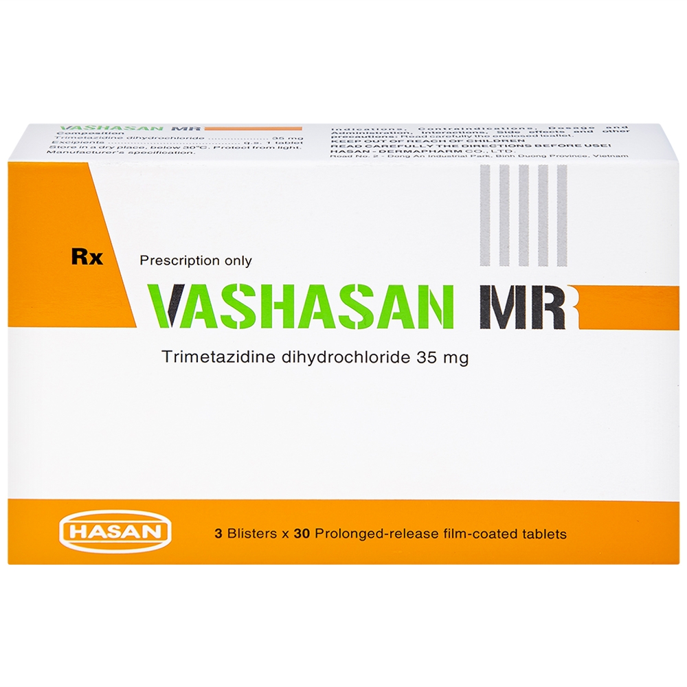 Hình ảnh Thuốc Vashasan MR 35 Hasan điều trị đau thắt ngực (3 vỉ x 30 viên)