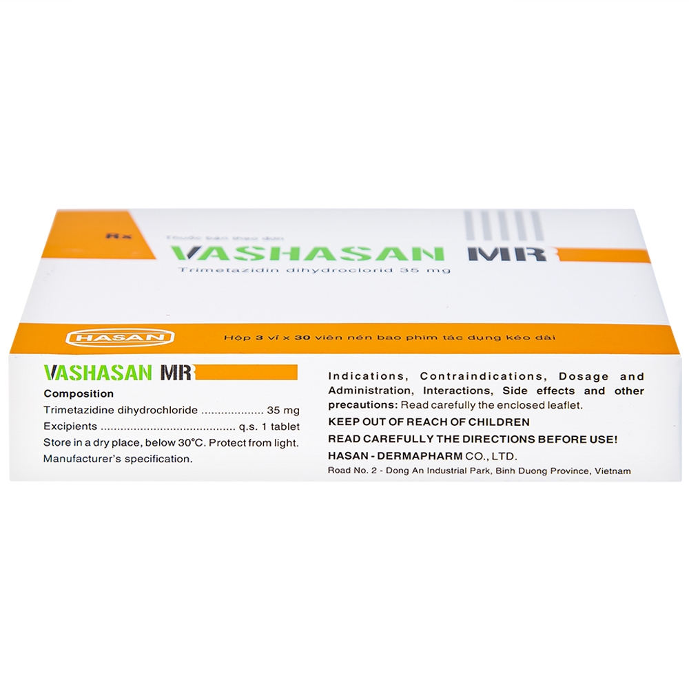 Hình ảnh Thuốc Vashasan MR 35 Hasan điều trị đau thắt ngực (3 vỉ x 30 viên)