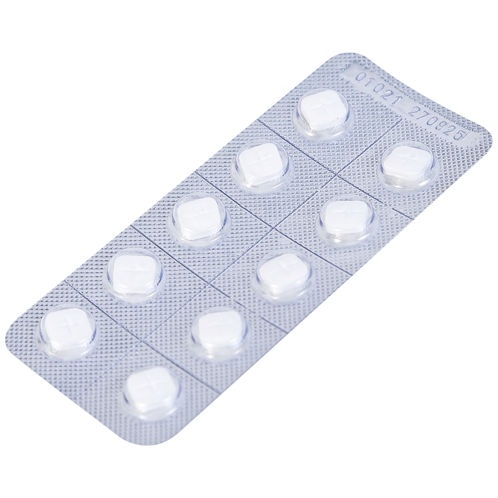 Hình ảnh Thuốc Captopril 25mg Domesco điều trị tăng huyết áp, suy tim, nhồi máu cơ tim (10 vỉ x 10 viên) 