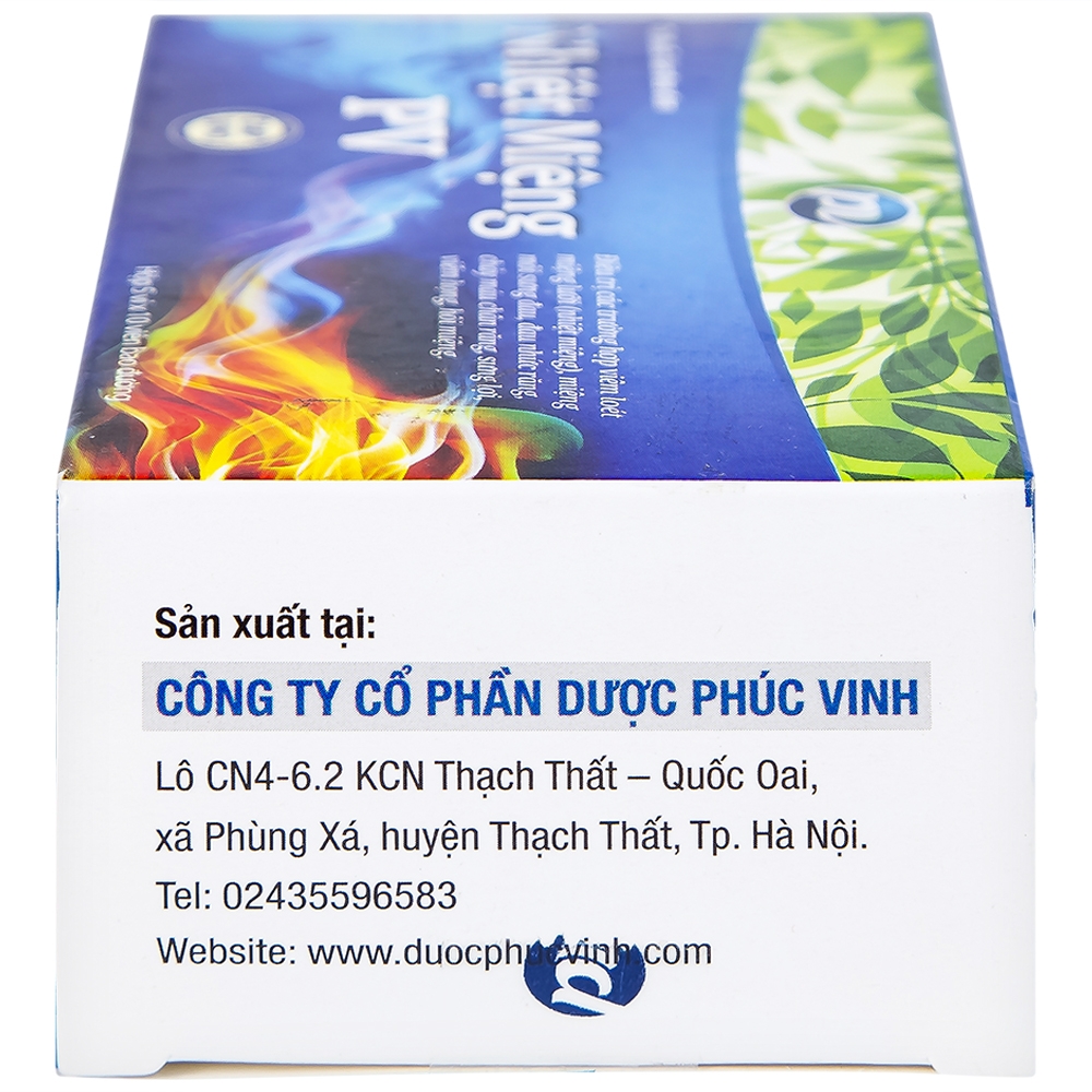 Hình ảnh Thuốc Nhiệt Miệng PV điều trị viêm loét miệng, lưỡi và miệng môi sưng đau (5 vỉ x 10 viên)