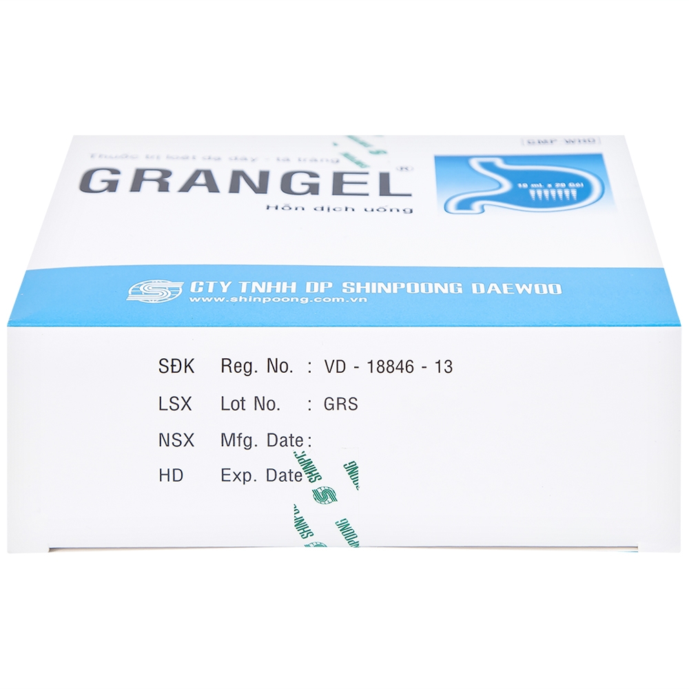 Hình ảnh Hỗn dịch uống Grangel Shinpoong Deawoo điều trị viêm loét dạ dày - tá tràng cấp, mạn tính (20 gói)