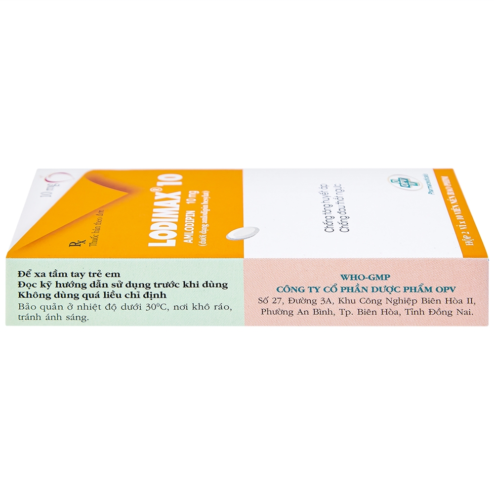Hình ảnh Viên nén Lodimax 10 OPV Pharma chống tăng huyết áp, đau thắt ngực (2 vỉ x 10 viên) 