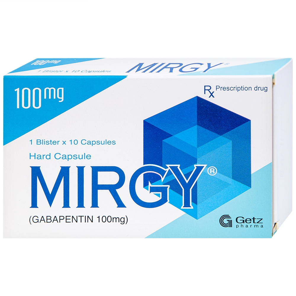 Hình ảnh Viên nang cứng Mirgy 100mg Getz điều trị đau thần kinh, động kinh (1 vỉ x 10 viên)