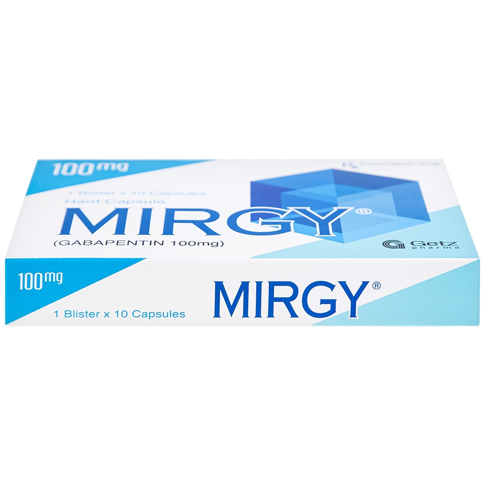 Hình ảnh Viên nang cứng Mirgy 100mg Getz điều trị đau thần kinh, động kinh (1 vỉ x 10 viên)