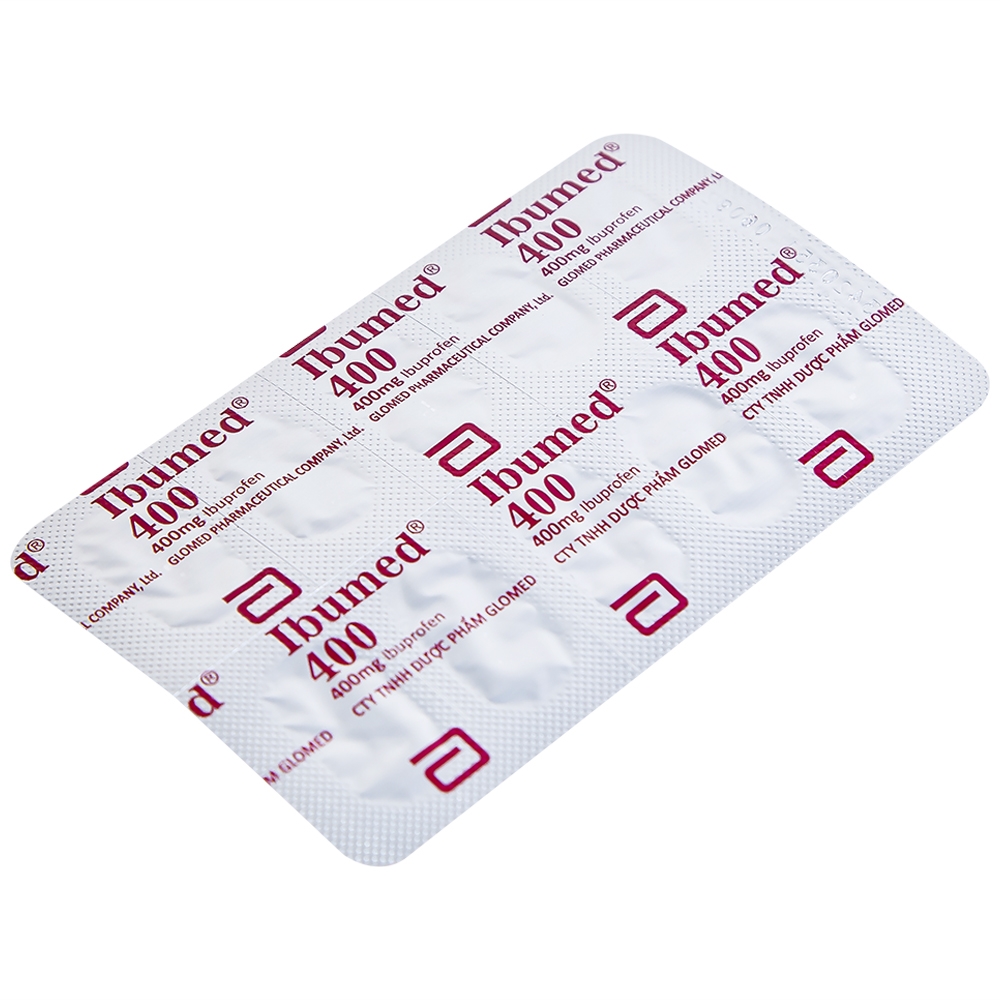 Hình ảnh Thuốc Ibumed 400 Glomed giảm đau do cảm cúm, cảm lạnh, viêm khớp dạng thấp (10 vỉ x 10 viên)
