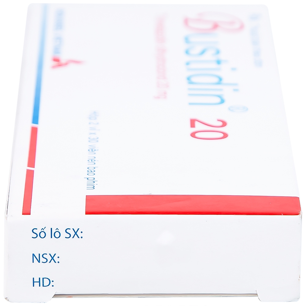 Hình ảnh Thuốc Bustidin 20 Roussel điều trị đau thắt ngực ổn định (2 vỉ x 30 viên)