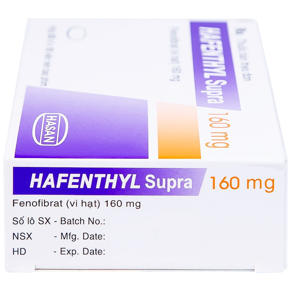 Hình ảnh Thuốc Hafenthyl Supra 160mg Hasan điều trị tăng triglycerid máu (3 vỉ x 10 viên)