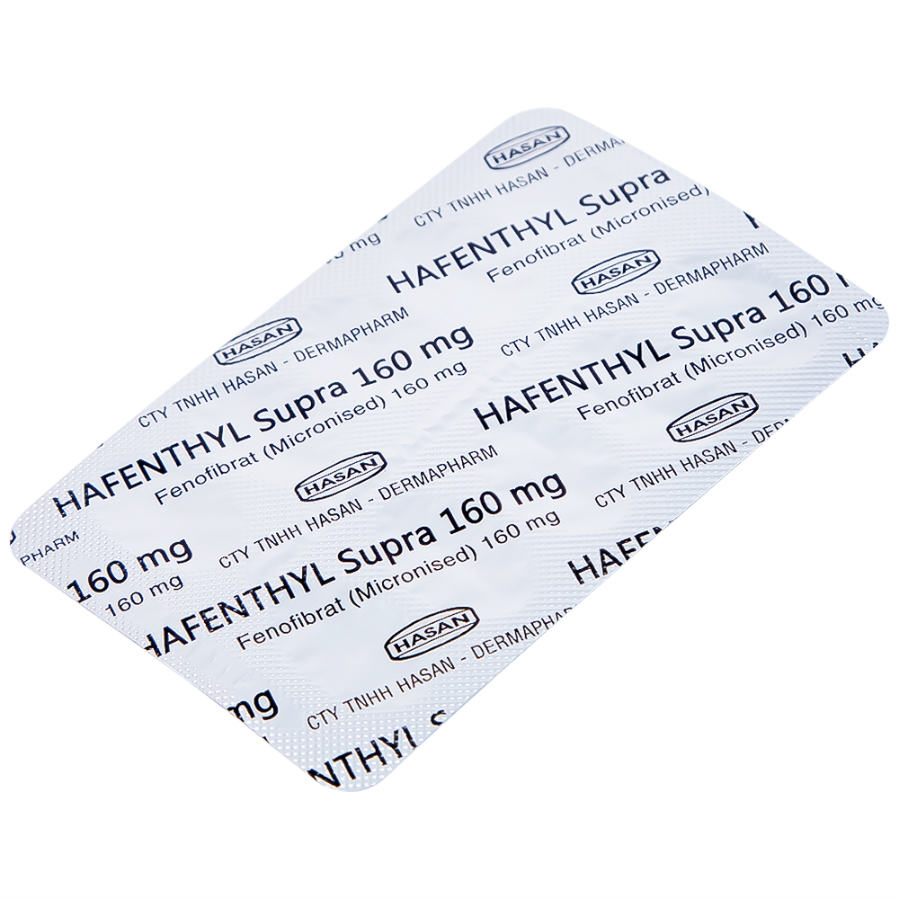 Hình ảnh Thuốc Hafenthyl Supra 160mg Hasan điều trị tăng triglycerid máu (3 vỉ x 10 viên)