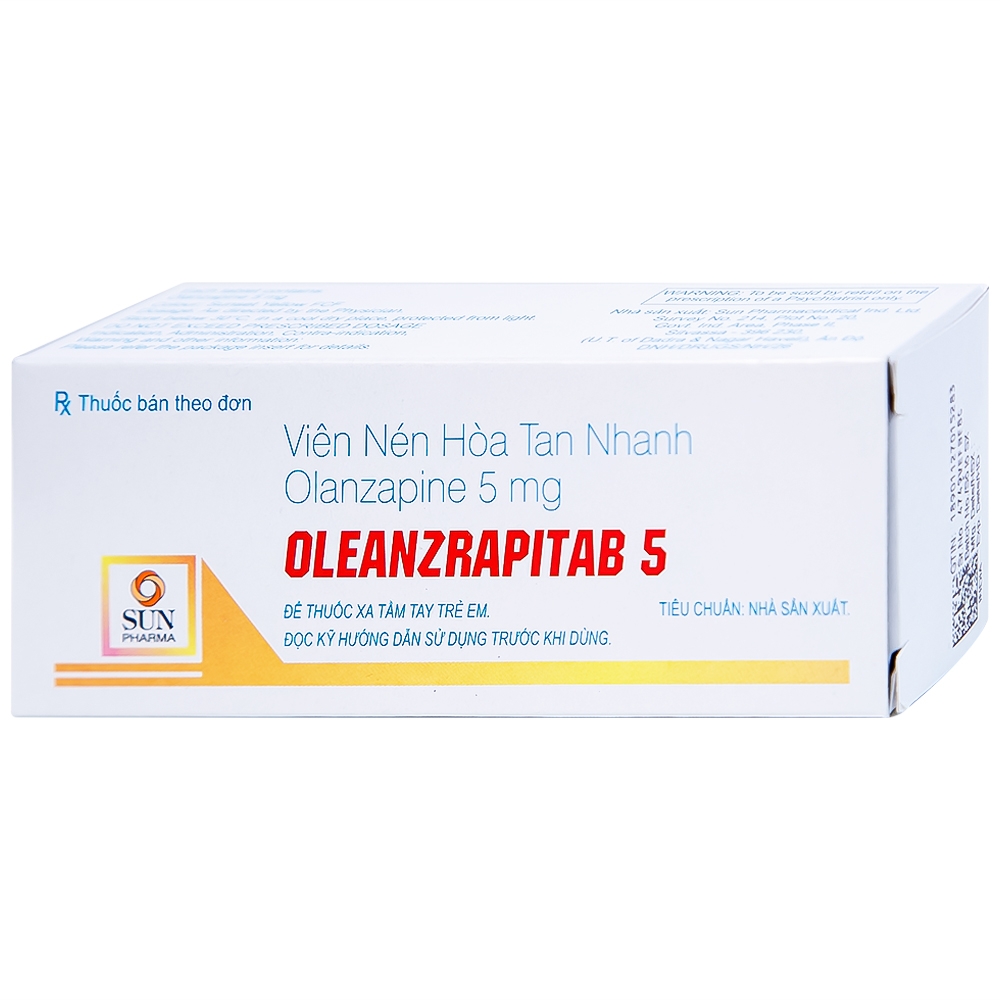 Hình ảnh Viên nén Oleanzrapitab 5 Sun Pharma điều trị bệnh tâm thần phân liệt (5 vỉ x 10 viên)