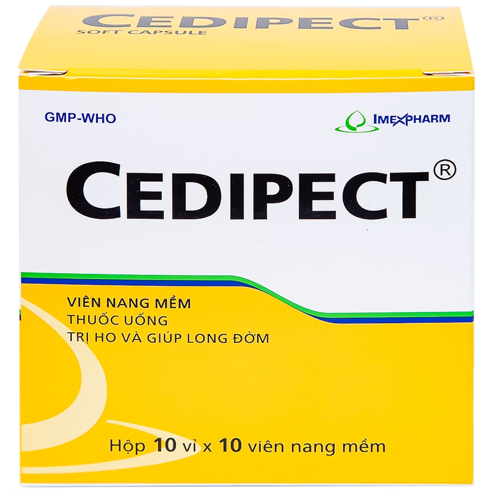 Hình ảnh Thuốc Cedipect Imexpharm điều trị ho, long đờm (10 vỉ x 10 viên)