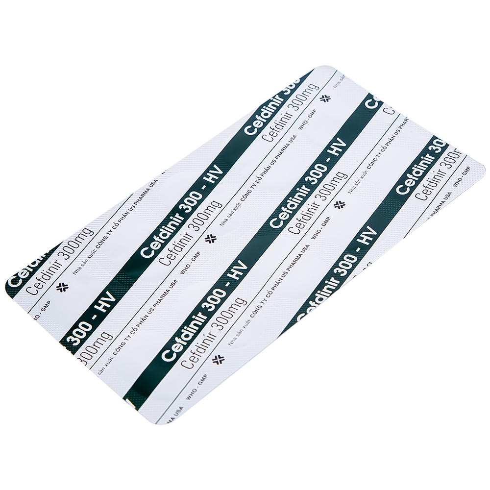Hình ảnh Thuốc Cefdinir 300 - HV USP điều trị nhiễm khuẩn (2 vỉ x 10 viên)