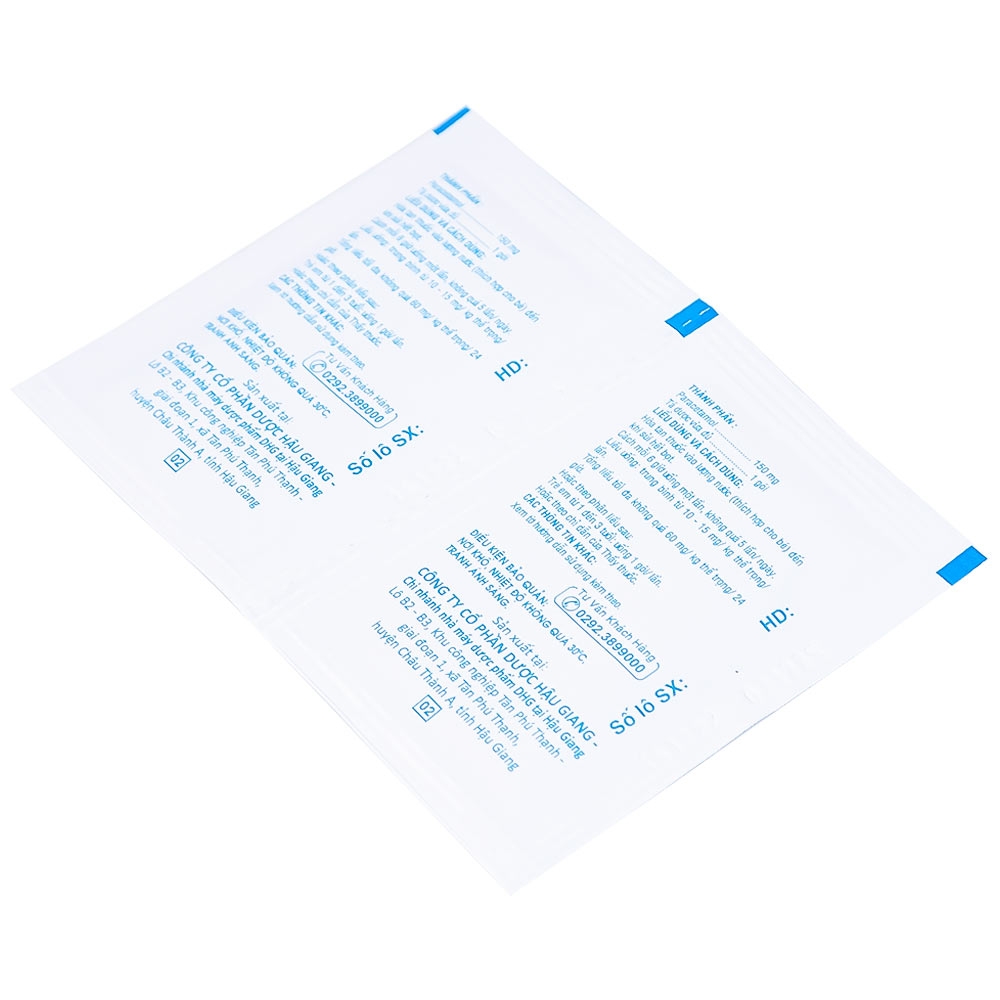 Hình ảnh Bột Hapacol 150 DHG giảm đau, hạ sốt (24 gói)