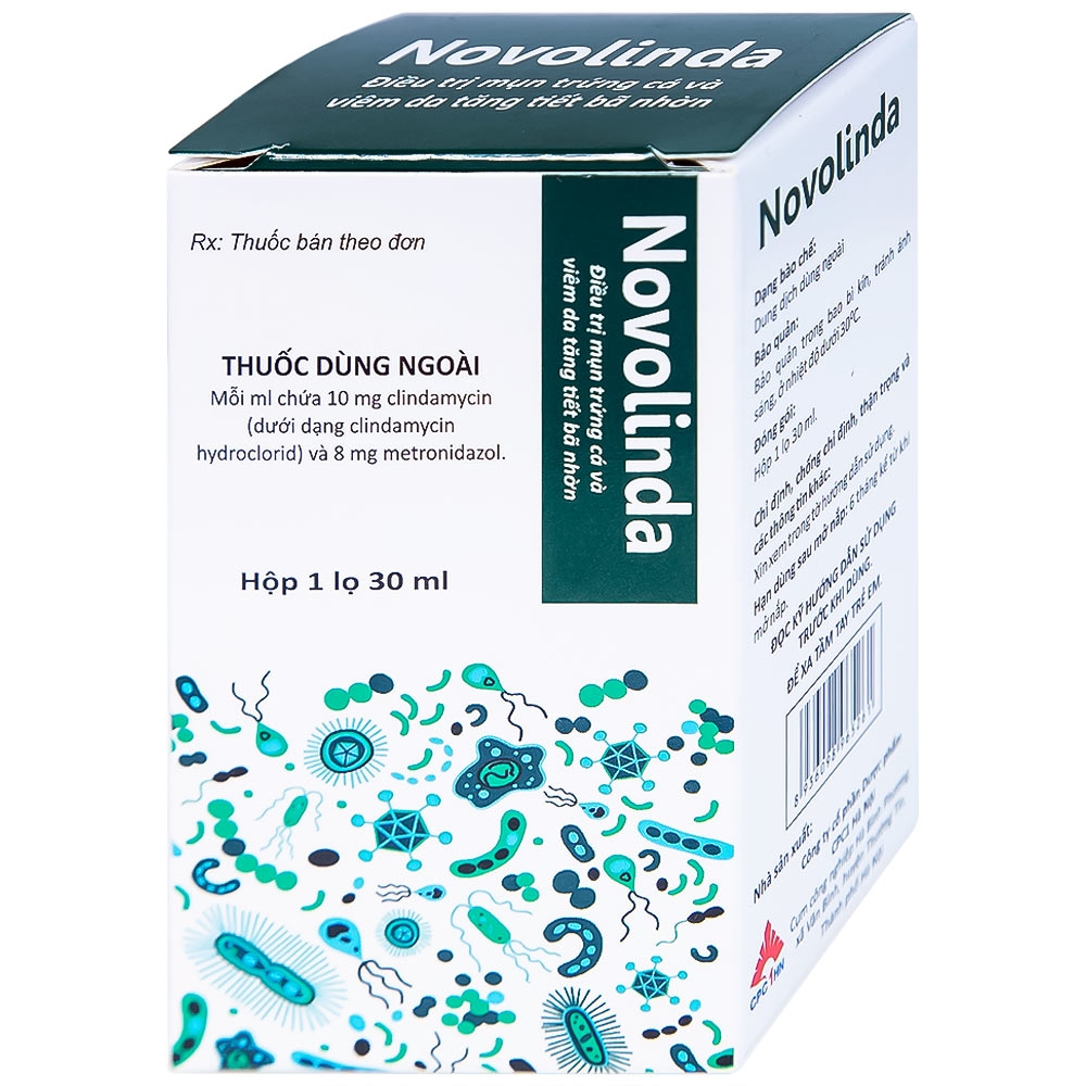 Hình ảnh Dung dịch Novolinda CPC1 Hà Nội điều trị bệnh trứng cá, viêm nang lông (30ml)