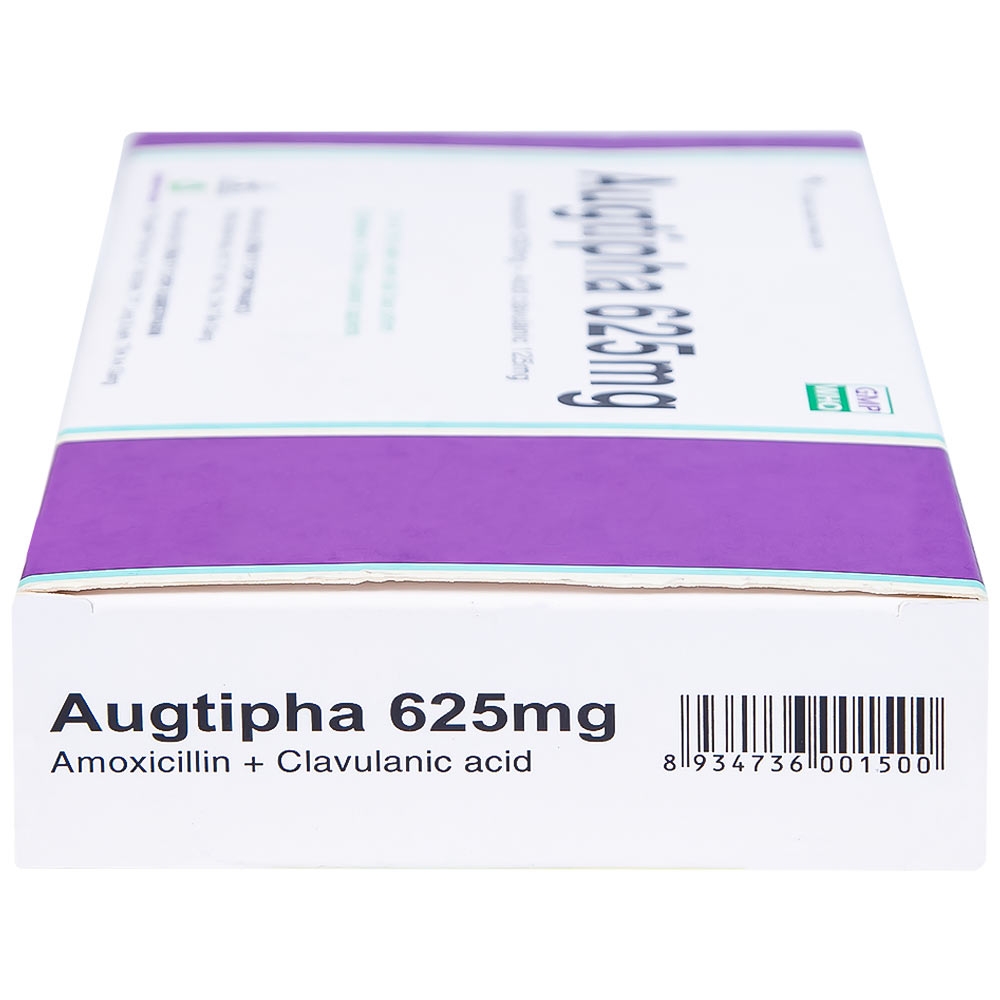 Hình ảnh Thuốc Augtipha 625mg Tipharco điều trị nhiễm khuẩn (2 vỉ x 10 viên)