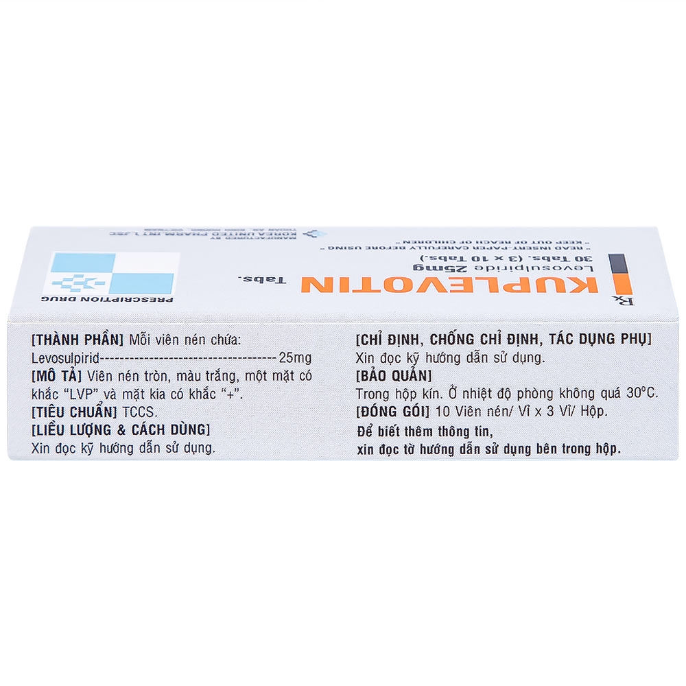 Hình ảnh Viên nén Kuplevotin 25mg Korea United điều trị rối loạn tiêu hóa, trướng bụng (3 vỉ x 10 viên) 