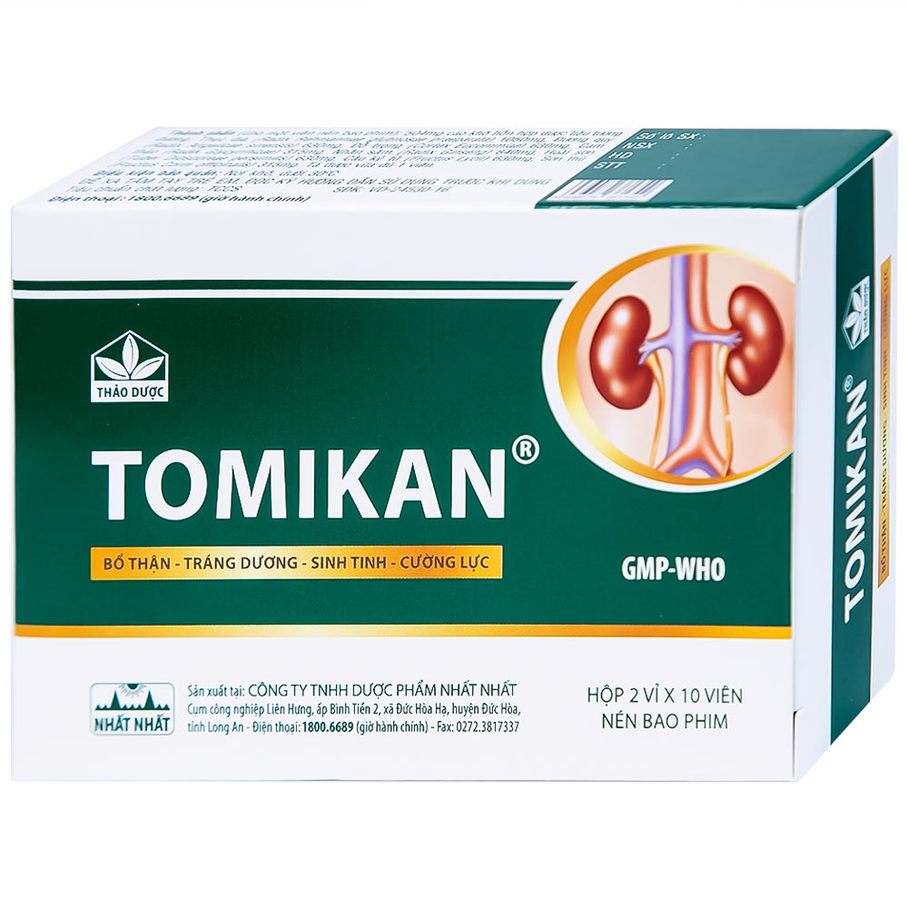 Hình ảnh Thuốc Tomikan Nhất Nhất bổ thận, tráng dương, sinh tinh (2 vỉ x 10 viên)