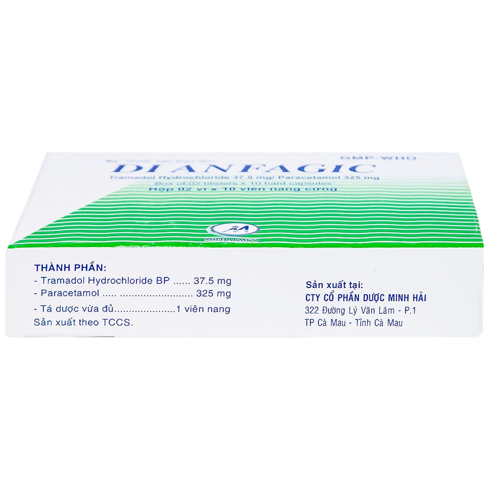 Hình ảnh Thuốc Dianfagic Minh Hải giảm đau trung bình hoặc đau nặng (20 viên)