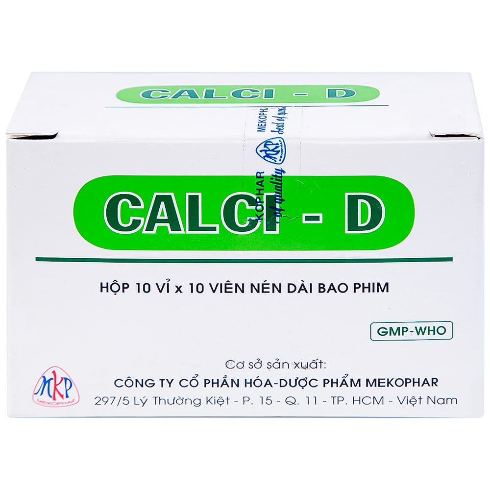 Hình ảnh Thuốc Calci - D Mekophar bổ sung calci (10 vỉ x 10 viên)
