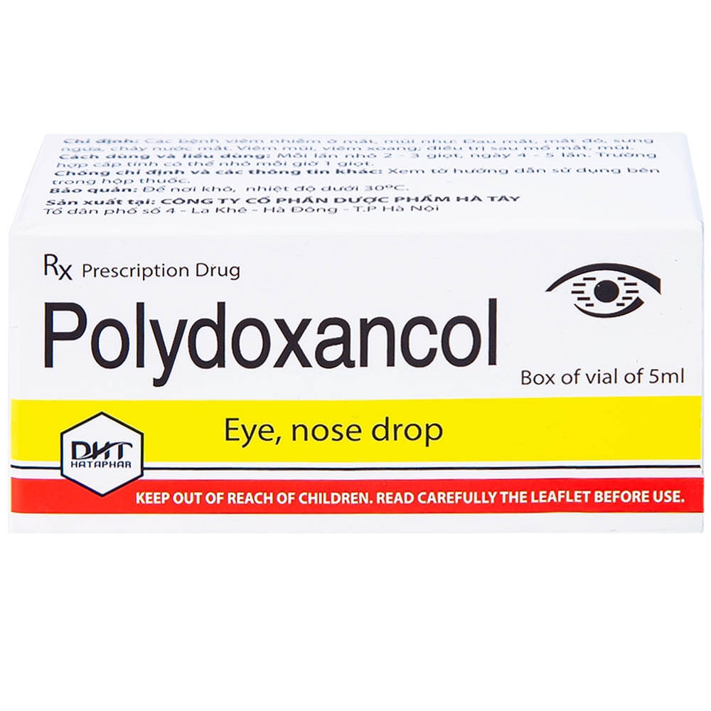 Hình ảnh Thuốc nhỏ mắt, mũi Polydoxancol Hataphar điều trị viêm nhiễm mắt và mũi (5ml)