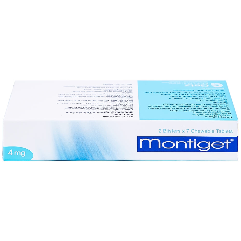 Hình ảnh Thuốc Montiget 4mg Getz điều trị hen phế quản mạn tính (2 vỉ x 7 viên)