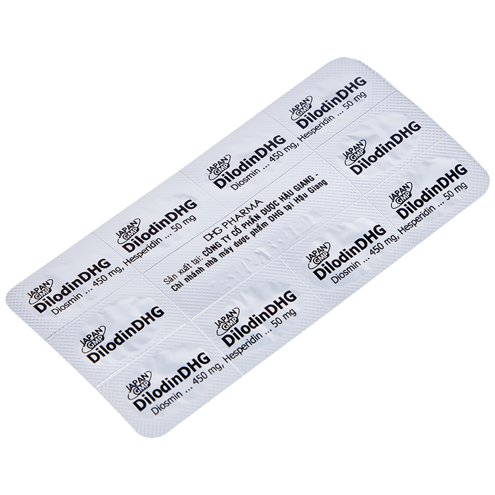 Hình ảnh Thuốc DilodinDHG điều trị các triệu chứng liên quan đến cơn trĩ cấp và bệnh trĩ mạn (5 vỉ x 10 viên)