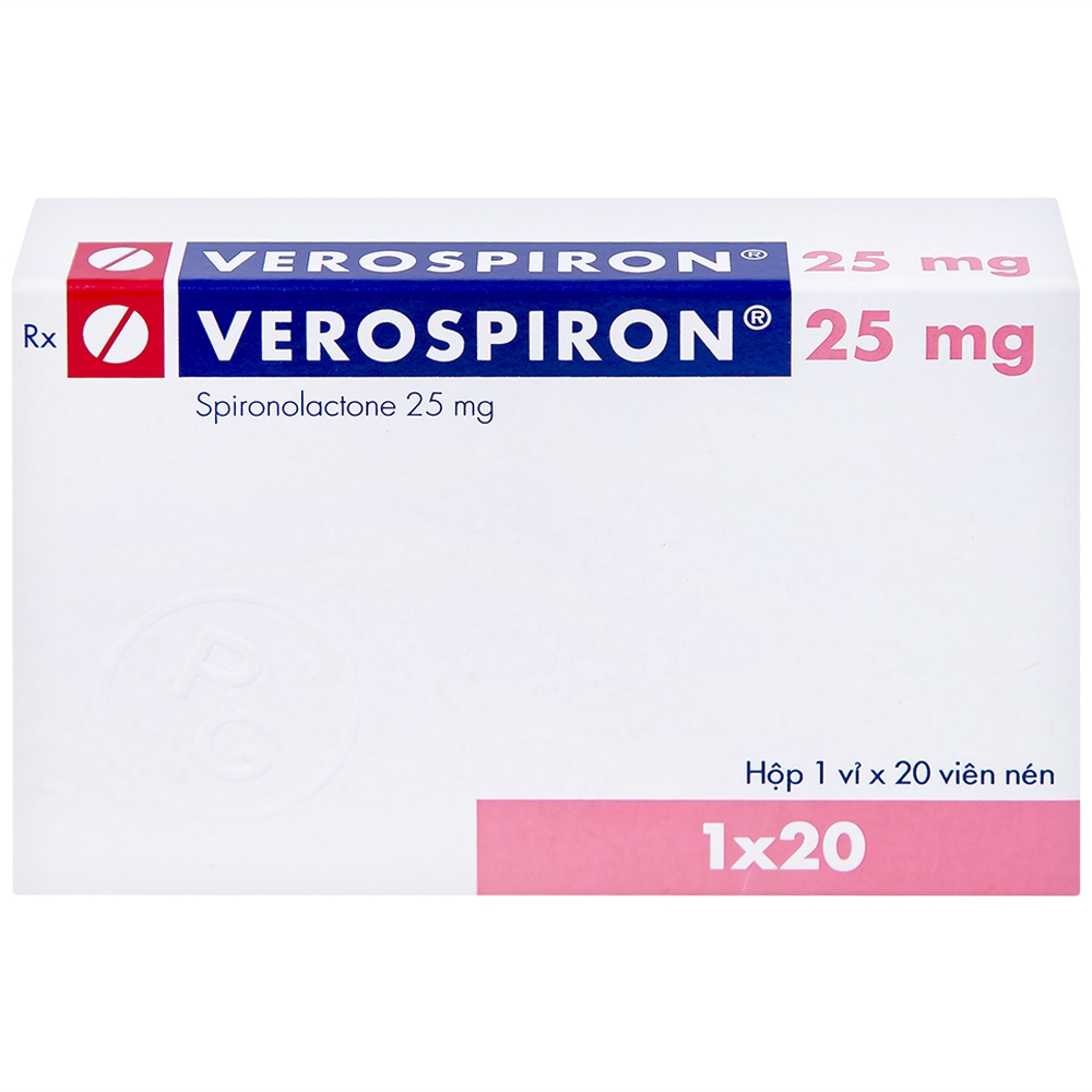 Hình ảnh Thuốc Verospiron 25mg Gedeon điều trị ngắn hạn phẫu thuật (1 vỉ x 20 viên)