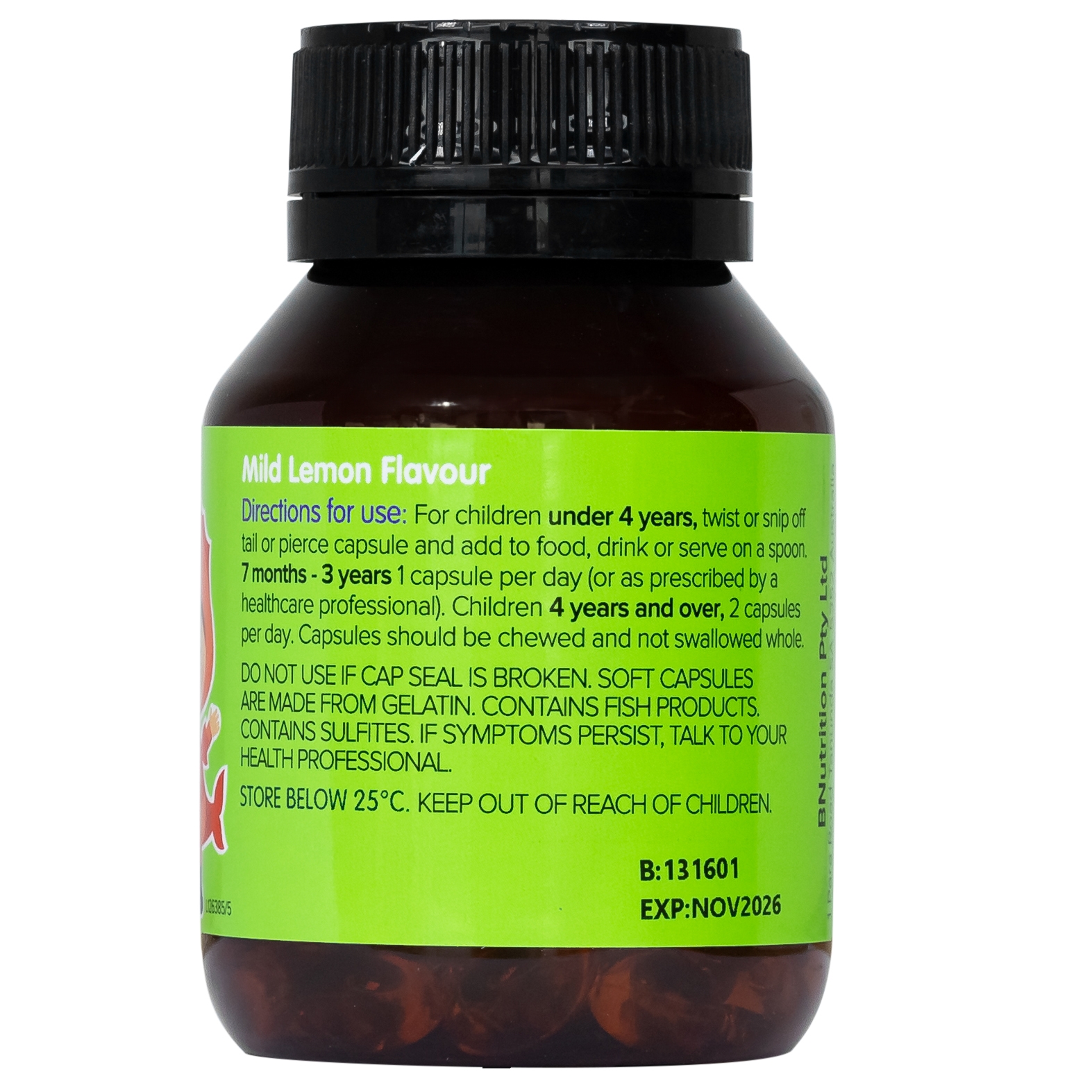 Hình ảnh Viên uống Brauer Baby & Kids Ultra Pure DHA hỗ trợ phát triển não bộ, sức khỏe cho mắt (60 viên)