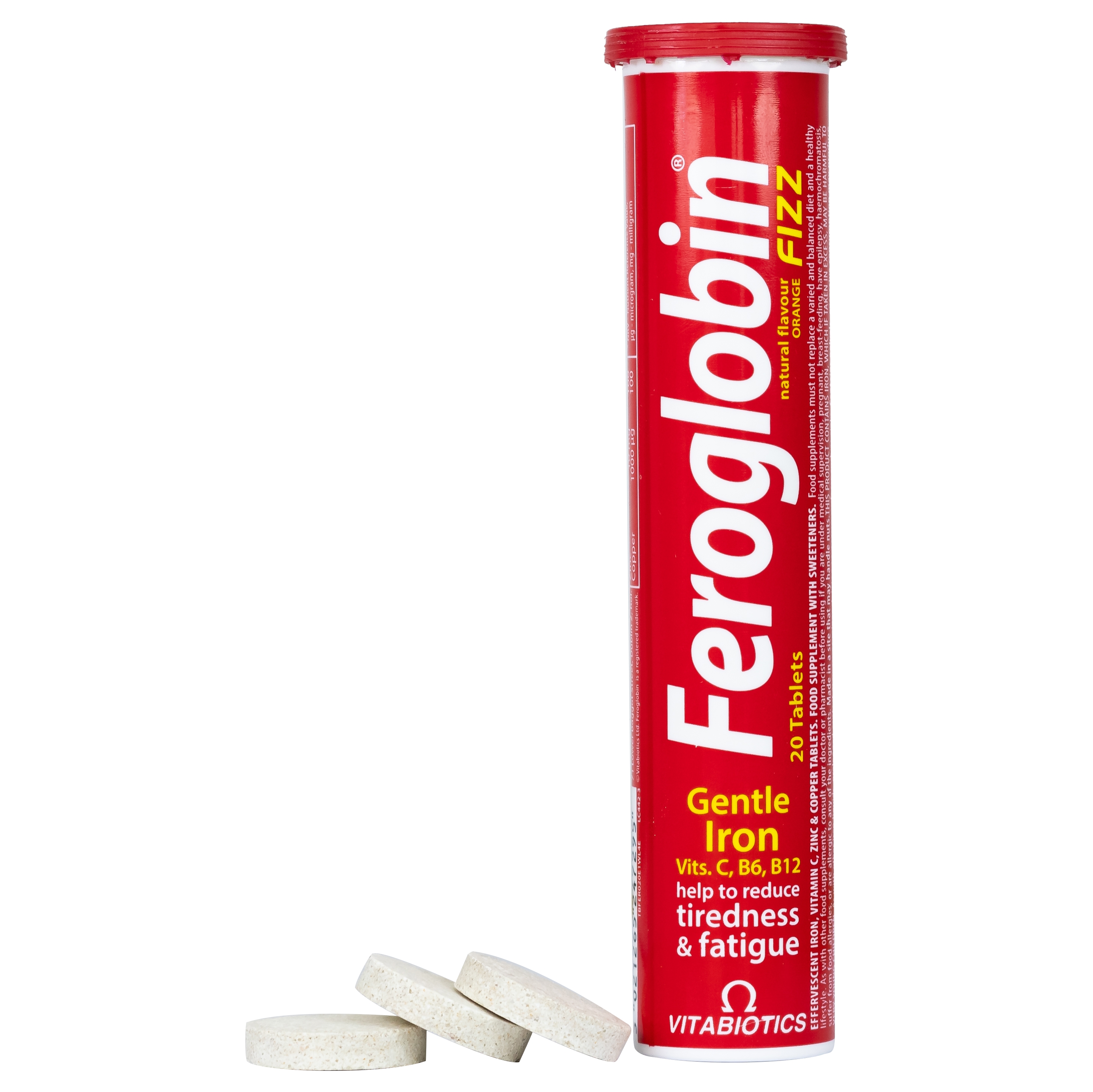 Hình ảnh Viên uống Vitabiotics Feroglobin Fizz giúp cơ thể tăng tạo máu, tăng năng lượng, giảm mệt mỏi (20 viên)