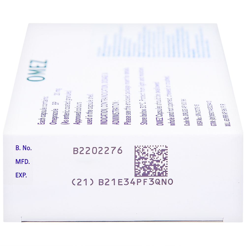 Hình ảnh Viên nang cứng Omez 20mg Dr.Reddy's điều trị và dự phòng tái phát loét tá tràng (2 vỉ x 10 viên)