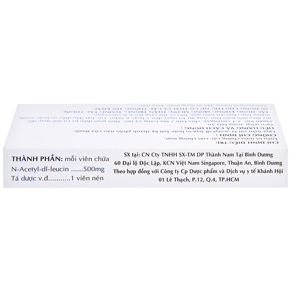 Hình ảnh Thuốc Taginyl 500mg Thành Nam điều trị triệu chứng cơn chóng mặt (2 vỉ x 10 viên)