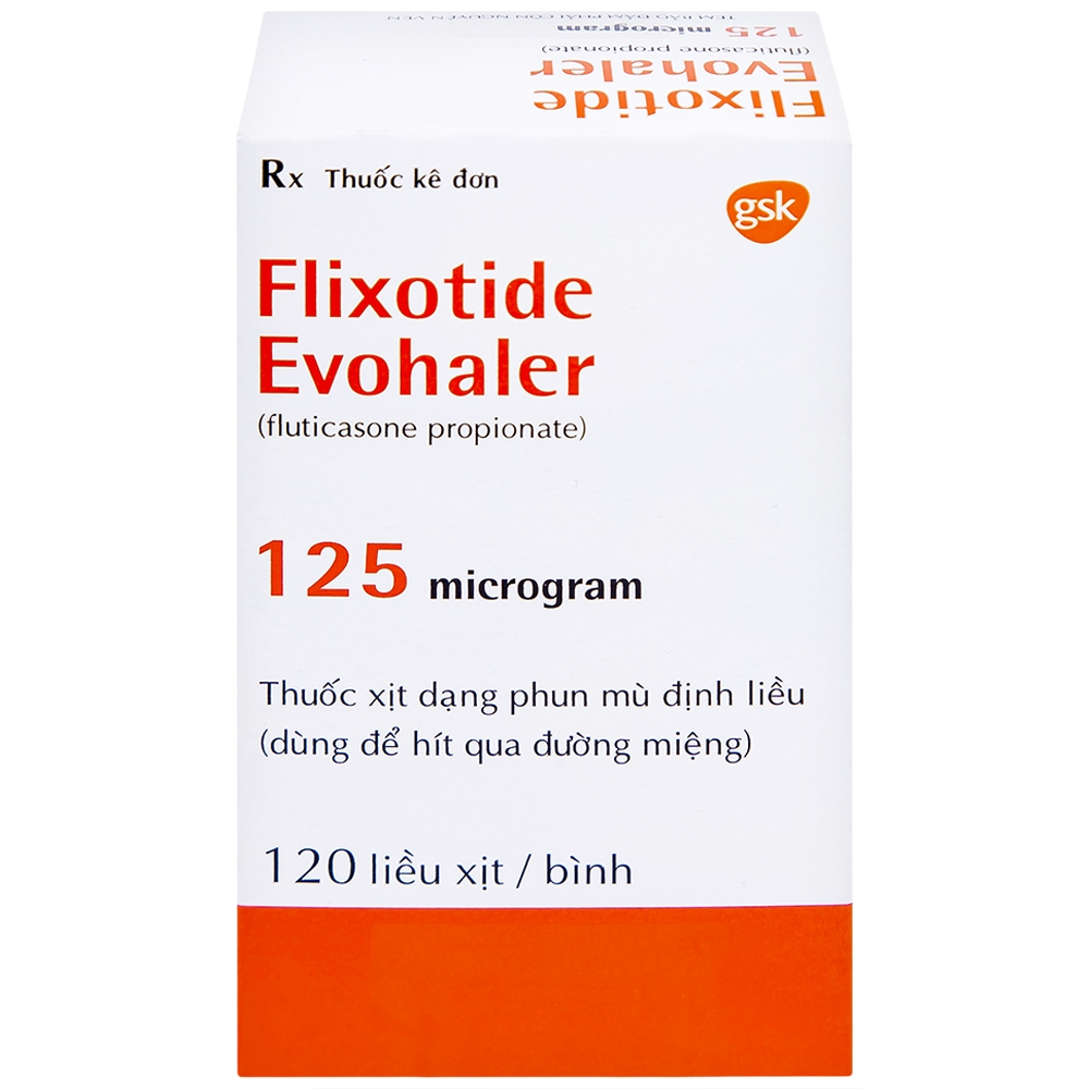 Hình ảnh Khí dung Flixotide 125mcg GSK điều trị hen phế quản (120 liều)