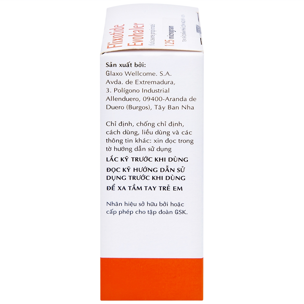 Hình ảnh Khí dung Flixotide 125mcg GSK điều trị hen phế quản (120 liều)
