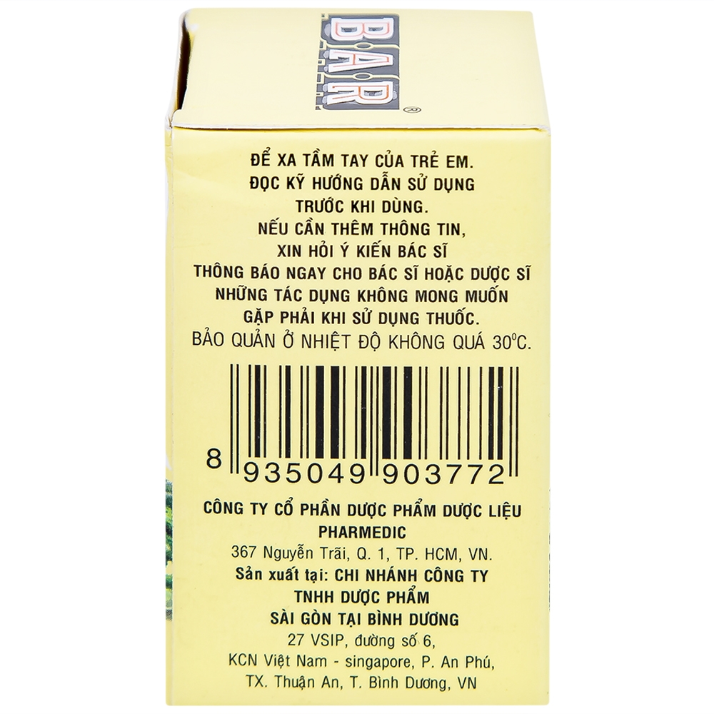 Hình ảnh Thuốc lợi gan mật Bar Pharmedic điều trị các bệnh về gan (60 viên)