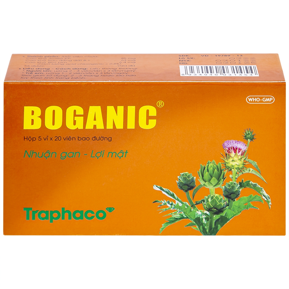 Hình ảnh Thuốc Boganic Traphaco bổ gan, hỗ trợ điều trị suy giảm chức năng gan (5 vỉ x 20 viên)