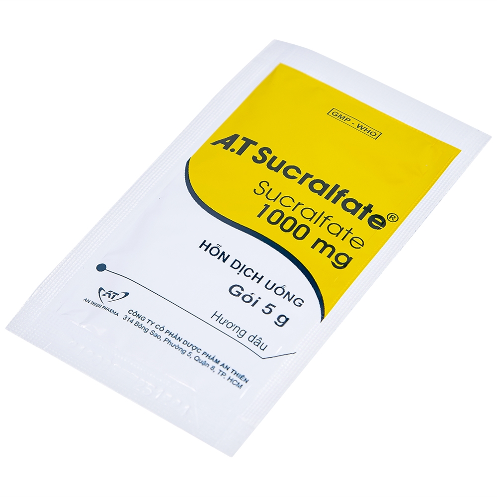 Hình ảnh Hỗn dịch uống A.T Sucralfate 1000mg An Thiên điều trị loét dạ dày tá tràng (20 gói x 5g)
