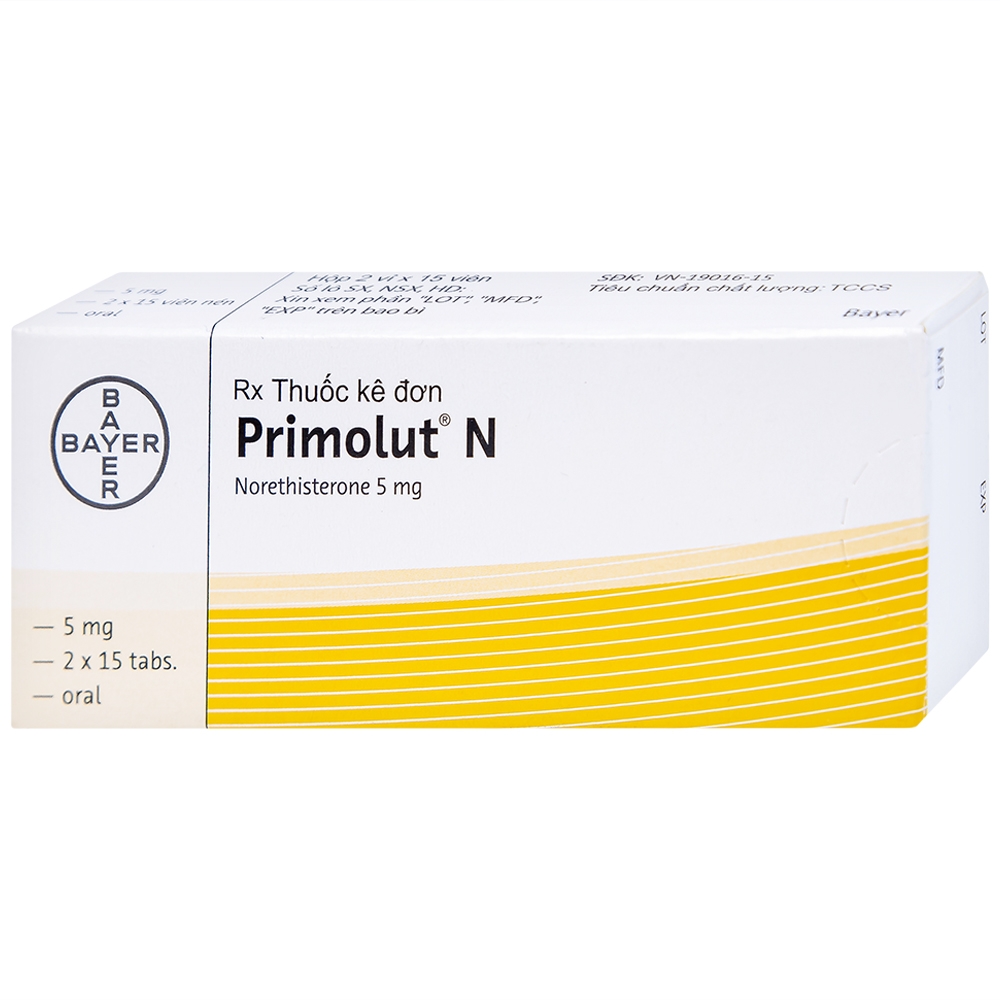 Hình ảnh Thuốc Primolut N Bayer điều trị xuất huyết do rối loạn chức năng, vô kinh (2 vỉ x 15 viên)