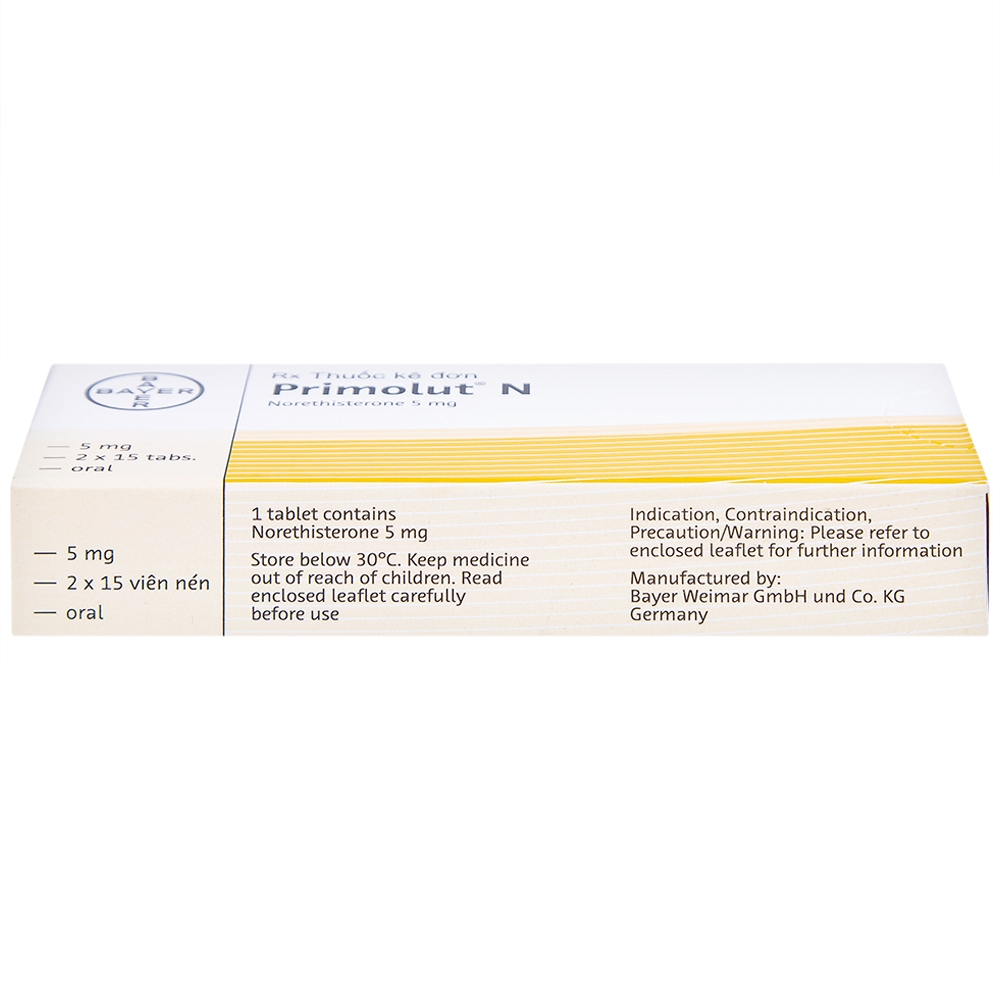 Hình ảnh Thuốc Primolut N Bayer điều trị xuất huyết do rối loạn chức năng, vô kinh (2 vỉ x 15 viên)