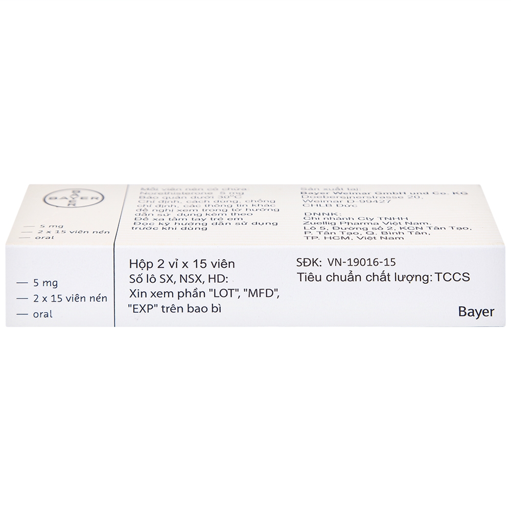 Hình ảnh Thuốc Primolut N Bayer điều trị xuất huyết do rối loạn chức năng, vô kinh (2 vỉ x 15 viên)