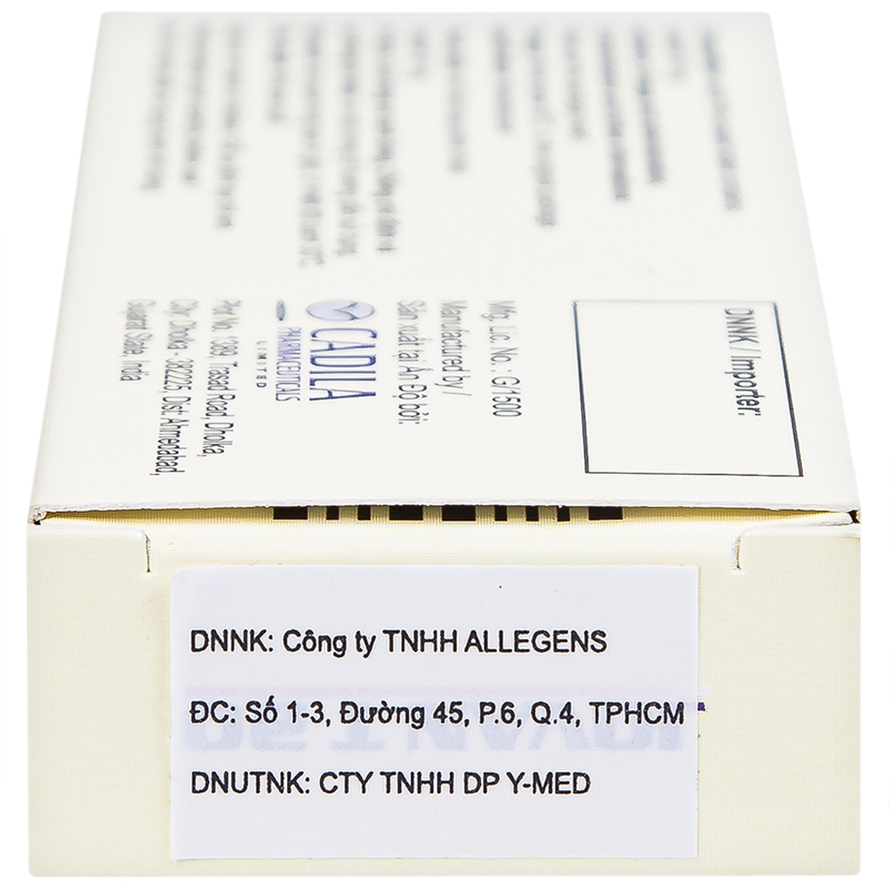 Hình ảnh Viên nén Jovan T 20 Cadila điều trị rối loạn cương dương (1 vỉ x 1 viên)