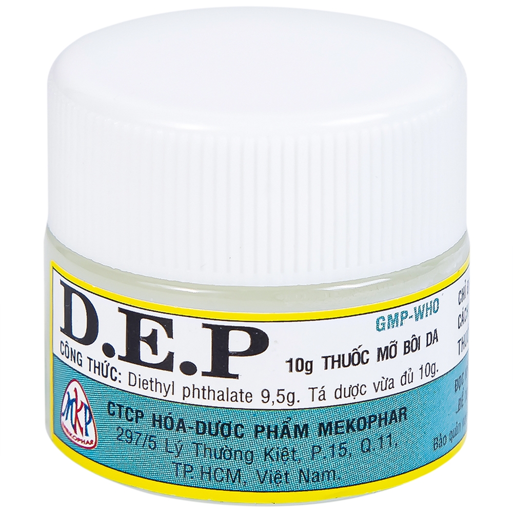 Hình ảnh Thuốc mỡ bôi da D.E.P Mekophar điều trị ghẻ ngứa (10g)