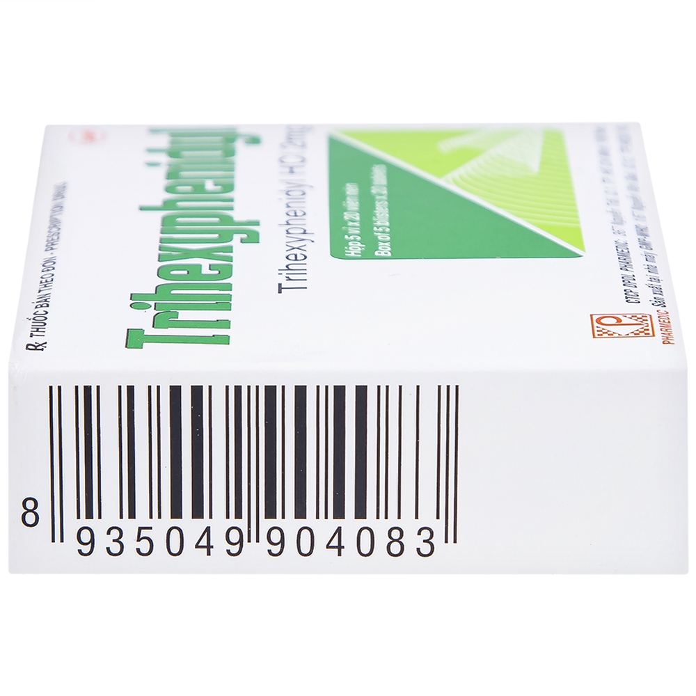 Hình ảnh Thuốc Trihexyphenidyl Pharmedic điều trị phụ trợ hội chứng Parkinson (5 vỉ x 20 viên)