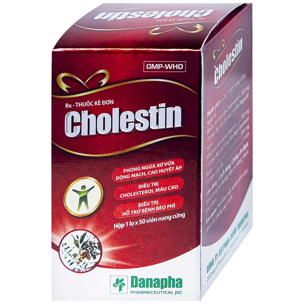 Hình ảnh Thuốc Cholestin Danapha phòng ngừa xơ vữa động mạch, cao huyết áp (50 viên)