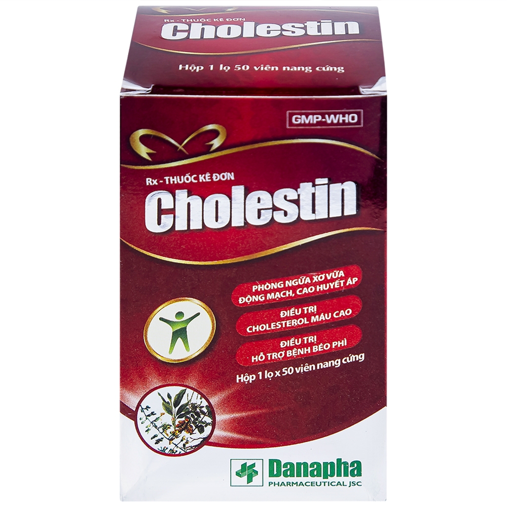 Hình ảnh Thuốc Cholestin Danapha phòng ngừa xơ vữa động mạch, cao huyết áp (50 viên)