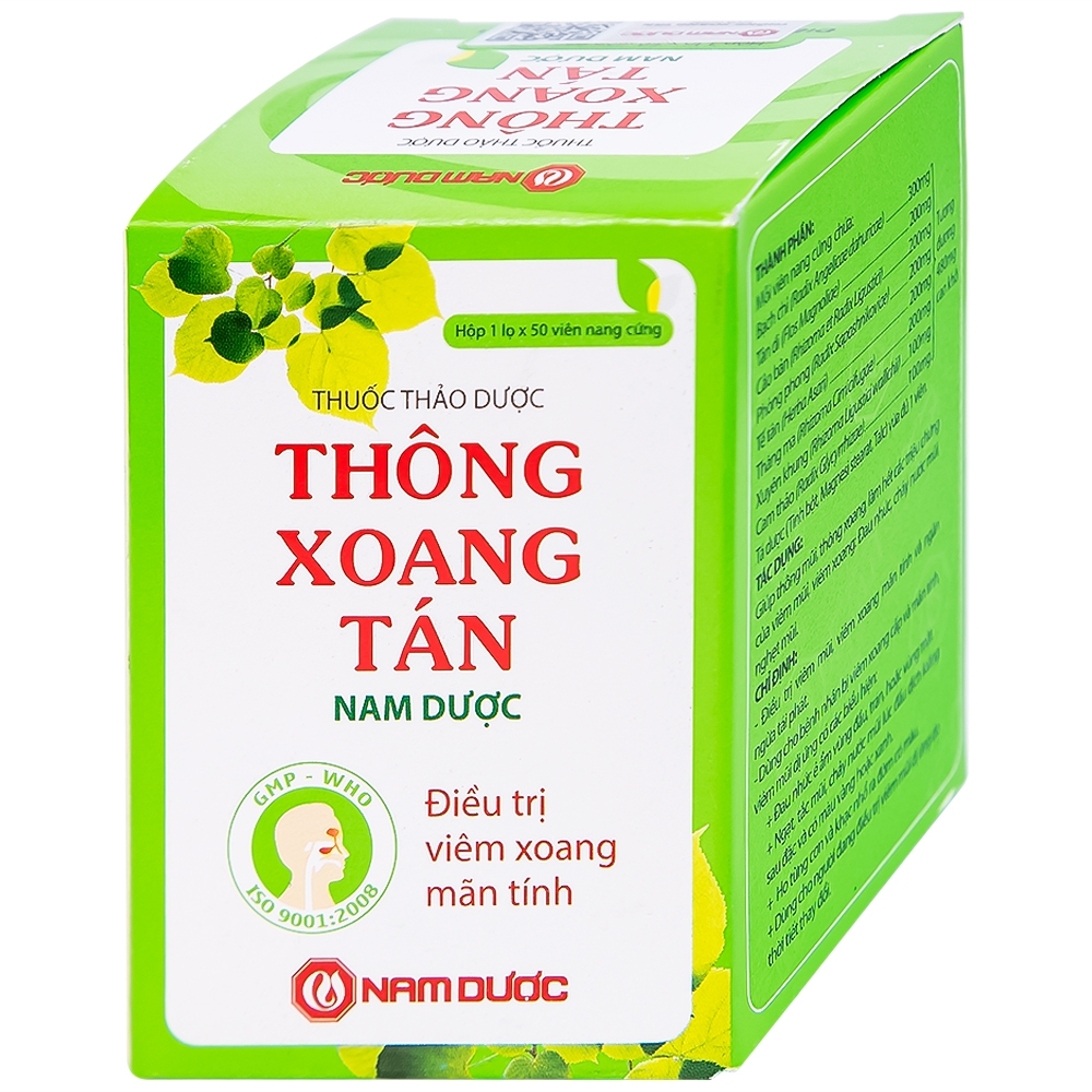 Hình ảnh Thuốc Thông Xoang Tán Nam Dược điều trị viêm xoang mãn tính (50 viên)