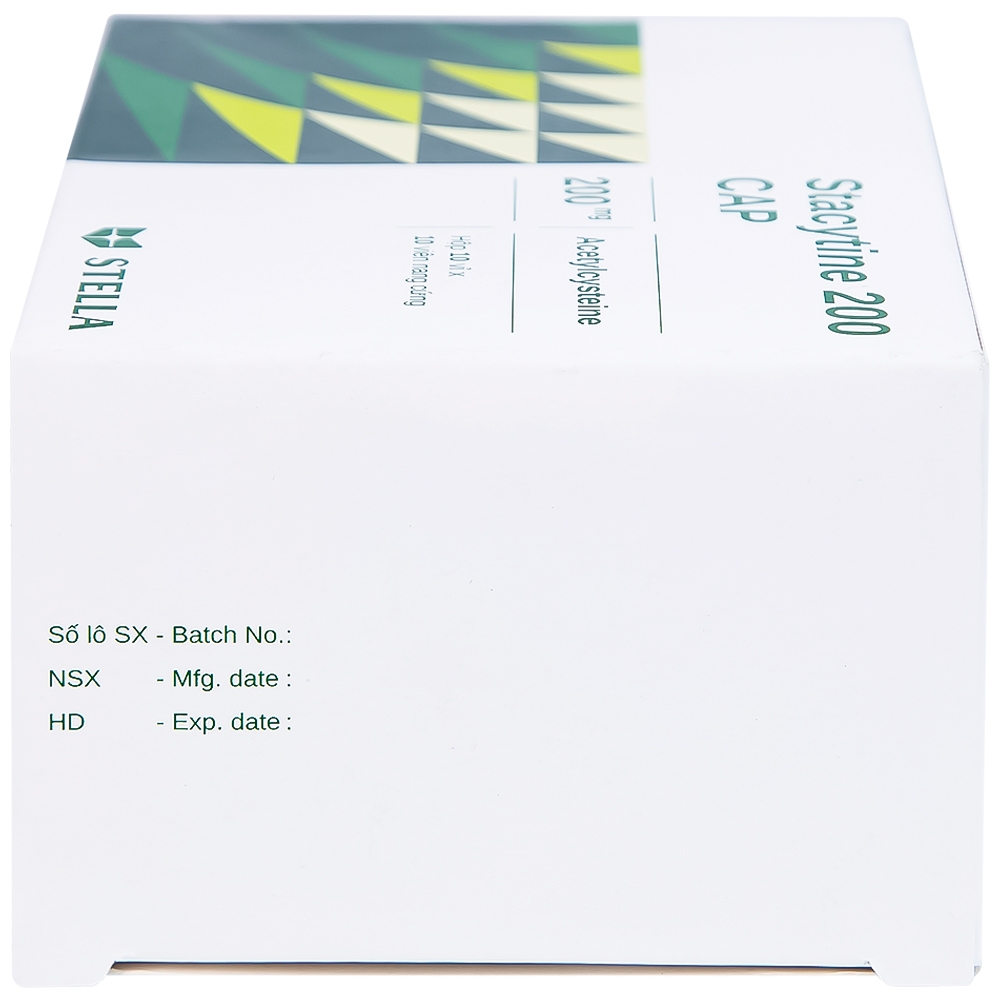 Hình ảnh Thuốc Stacytine 200 CAP Stella điều trị long đờm trong viêm phế quản (10 vỉ x 10 viên)
