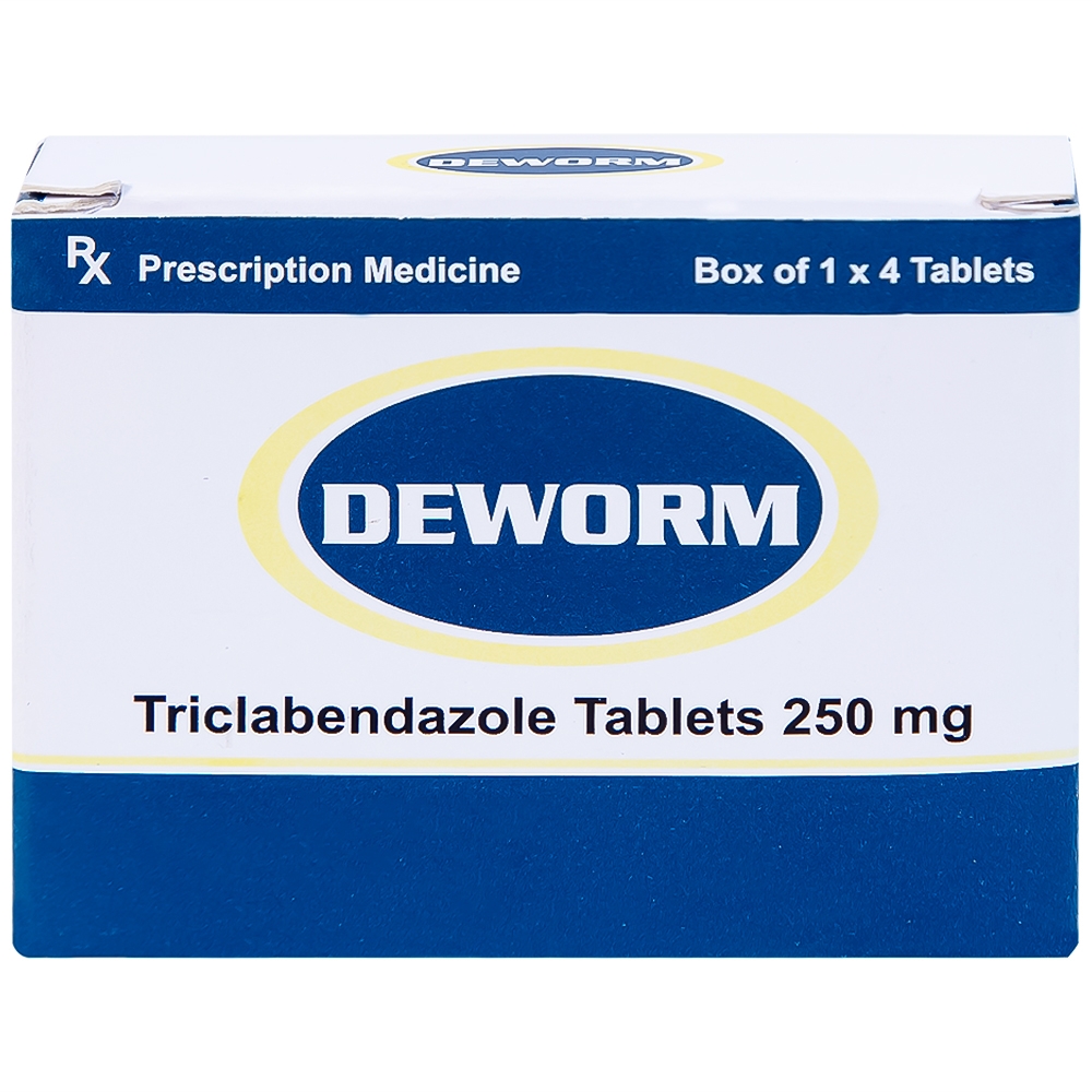 Hình ảnh Thuốc Deworm AtraZeneca điều trị bệnh sán lá gan lớn, sán lá phổi (4 viên)