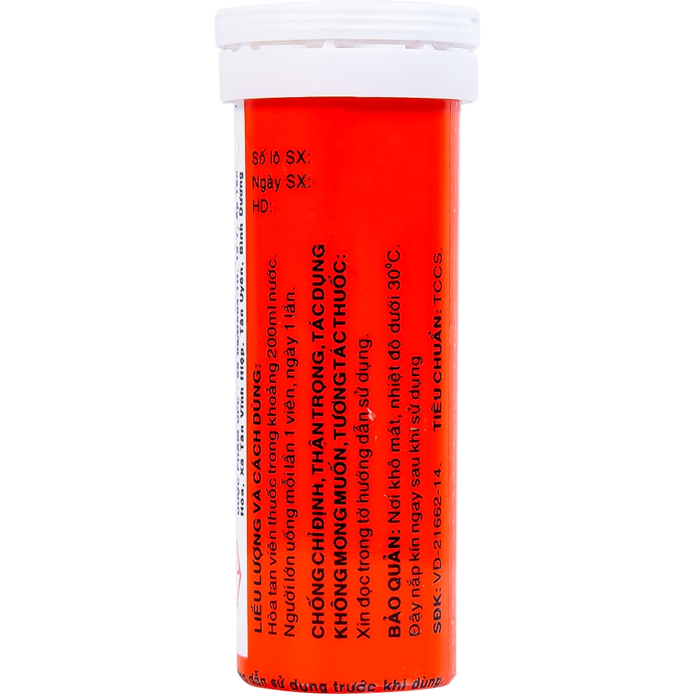 Hình ảnh Viên sủi C-Calci OPC phòng và điều trị tình trạng thiếu Vitamin C và Calci (10 viên)