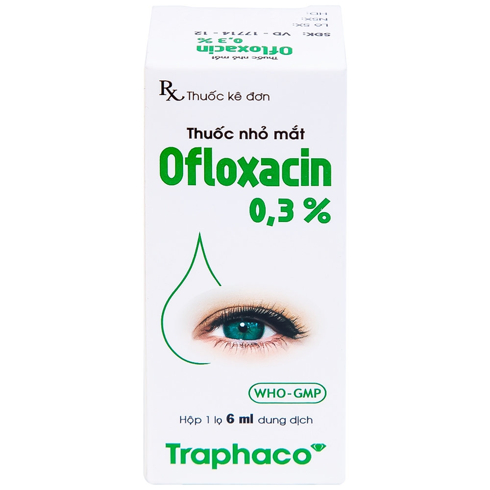 Hình ảnh Thuốc nhỏ mắt Ofloxacin 0,3% Traphaco điều trị nhiễm trùng mắt, viêm kết mạc (6ml)